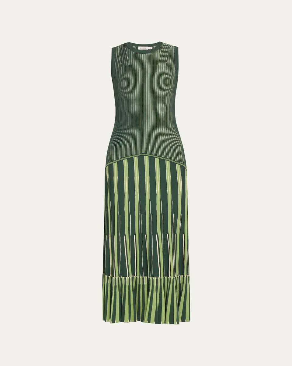 Zhane Stripe Sleeveless Maxi Dress
